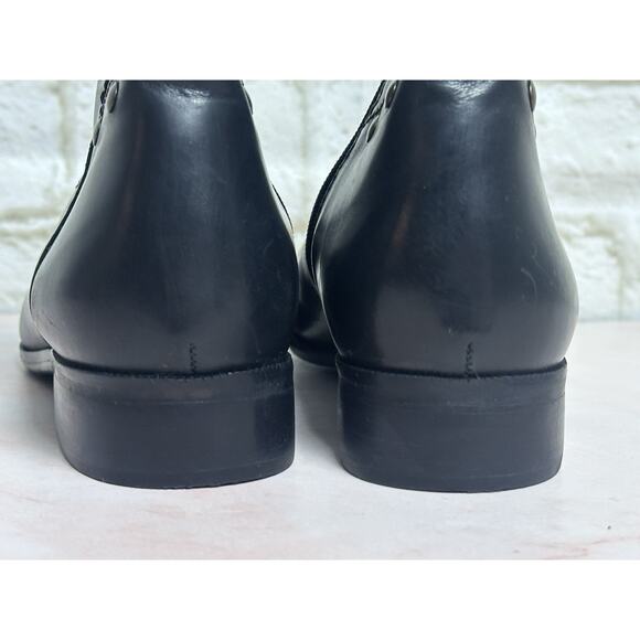 Talbots Women's Ankle Short Black Boots Size 6 1/2 Leather Uppers - Picture 12 of 16